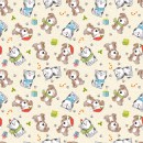 Festive Cats & Dogs Col 101 Cream/Gold Metallic